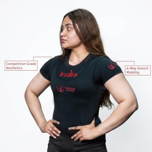 Image of Powerlifting Singlet for Women, Competition-Ready IPF Standard Gym Suit, 4-Way Stretch Compression Fabric, Non See-Through, for Squats Deadlifts Bench Press - Black