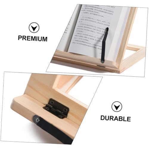 Support de lecture hauteur réglable KICHOUSE pliable bois pour document - 3