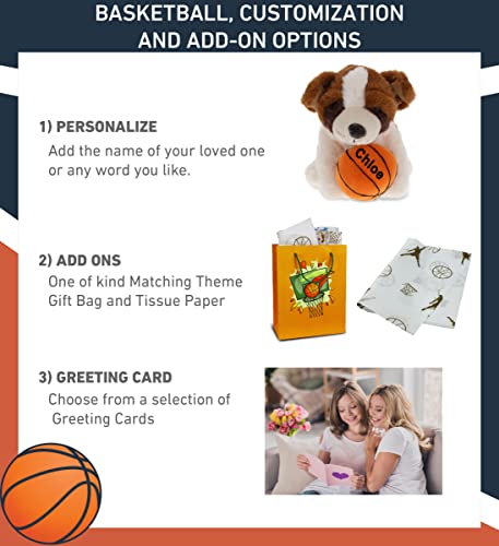 Dollibu St. Bernard Dog Stuffed Animal With Basketball Plush - Soft Huggable Dog, Adorable Playtime Plush Toy, Cute Pet Life Gift For Kids And Adults - 8 Inch #TOP1