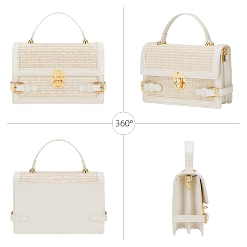 Image of KKXIU Straw Purse for Women, Summer Beach Shoulder Bag for Vacation