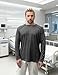 Unisex Chemo Port Shirts Long Sleeve Post Shoulder Surgery Recovery Shirts Tear Away Chemo Clothing (US, Alpha, X-Large, Regular, Regular, Dark Grey)
