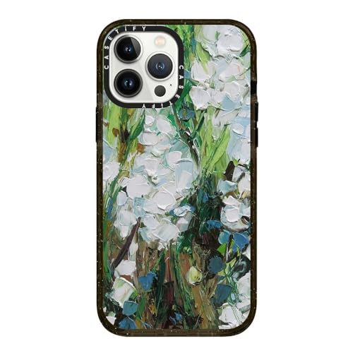 CASETiFY �C���p�N�g�P�[�X iPhone 13 Pro Max - Wild Squill Flowers - �N���A �u���b�N