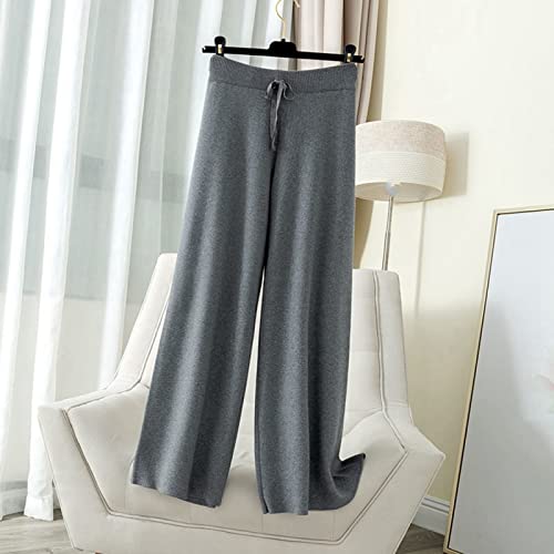 Pantalon décontracté chic en maille pour bureau et détente maison