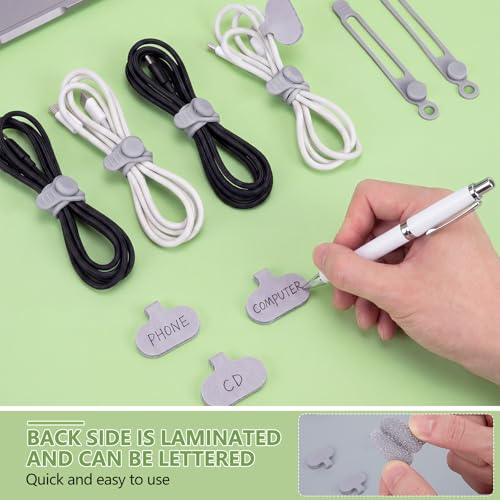 Bridas de silicona reutilizables y etiquetas identificadoras de cables USB de móvil 5