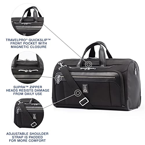 Travelpro Platinum Elite Regional Underseat Duffel Bag, Shadow Black, One Size