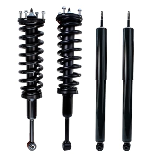 Image of Detroit Axle - 4WD Struts Shocks for 07-21 Toyota Tundra Complete 2 Front Struts with Coil Spring 2 Rear Shock Absorbers 2008 2009 2010 2011 2012 2013 2014 2015 2016 2017 2018 2019 2020 Replacement