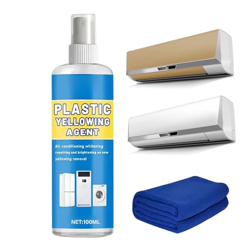 Limpiador multiusos – Limpiador de estufas de 100 ml | Spray de limpieza resistente con toalla, removedor de amarilleamiento y agente de renovación de electrodomésticos para azulejos, encimera,