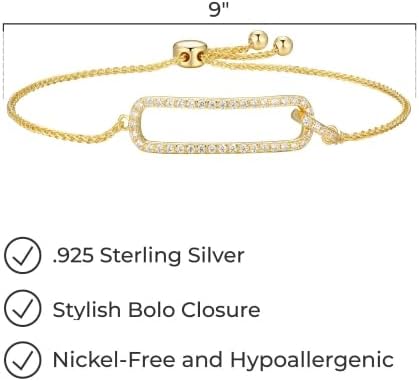 Amazon Essentials Cubic Zirconia Bracelet in 18k Gold Plated Sterling Silver - Image 4