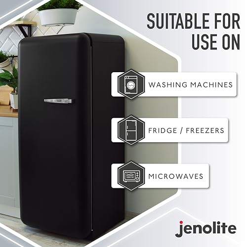 JENOLITE Haushaltsgeräte Emaillefarbe | schwarz | 400 ml (zum Reparieren und Restaurieren von Kühlschränken, Gefrierschränken, Waschmaschinen etc.)