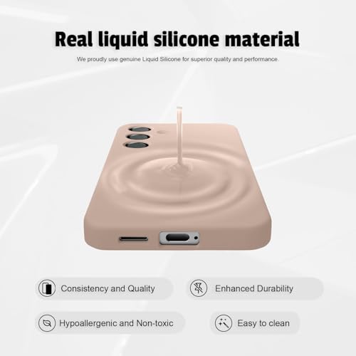 Image of LIRAMARK Liquid Silicone Soft Back Cover Case for Samsung Galaxy S25 Plus / S25+ 5G (Pink)