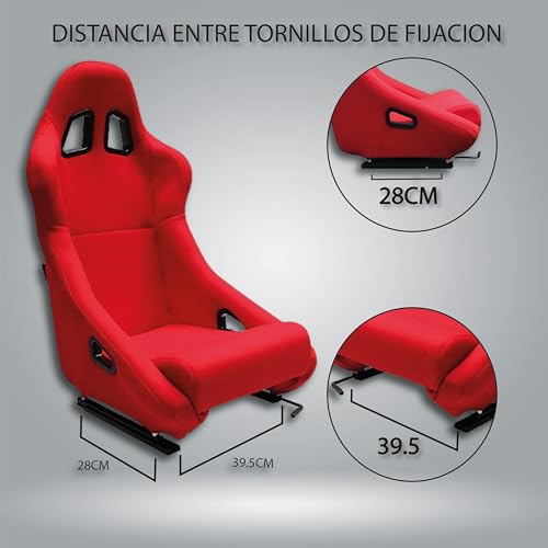 MODAUTO Cockpit SimRacing Gaming, Soporte de Simulacion, Plegable con Asiento Deportivo Backets o Semibaquets Compatible con Logitech G25/G29/G27/G920 Modelo N820B+N010-G