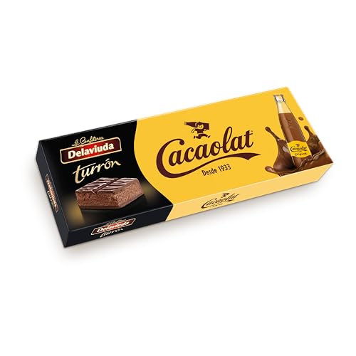 Delaviuda, Praline Cacaolat, Turrón Cremoso de Almendra y Chocolate, Dulce Navideño, Ideal para Regalo o Cestas de Navidad, 140 Gramos