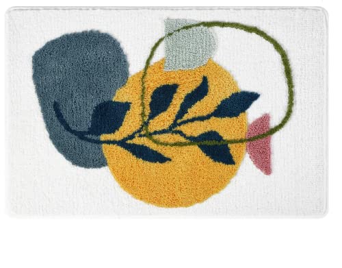 Alfombras de baño antideslizantes, 60 x 40 cm, suave y cómoda, alfombra de baño de felpa duradera, absorbente de agua y secado rápido, para cocina, dormitorio (È Cover