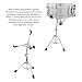 Foldable Snare Drum Stand with Double Support Adjustable Height 55-60cm Portable Drum Practice Pad Stand for Drummers