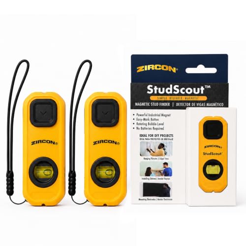 Zircon® StudScout™ Magnetic Stud Finder, No Batteries Required, 2-Pack