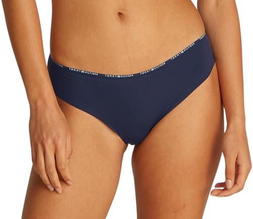 Tommy Hilfiger Women's Seamless Bikini Briefs, Blue (Dark Night Navy), M