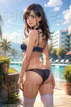 Amazon.co.jp: A4ポスター AI美女 美少女 水着 かわいい