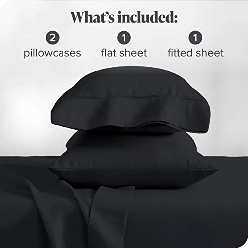 Twin Xl Sheet Set - 4 Piece Set - Hotel Luxury Bed Sheets - Ultra Soft - Deep Pockets - Easy Fit - Cooling & Breathable Sheets - Wrinkle Resistant - Cozy - Black - Twin Extra Long Sheets - 4 Pc #TOP7