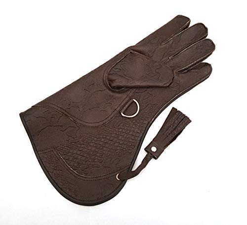 Gants de fauconnerie en cuir véritable crocodile pour oiseaux