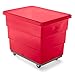 DANDUX Red Plastic Box Truck, 8 Bushel Heavy Duty