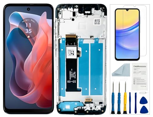 Qinqiyue for Motorola G Play 5g 2024 Screen Replacement for Moto G Play 5g 2024 LCD Screen Replacement with Frame for G Play 5g 2024 XT2413-1 XT2413-2 Display Touch Screen Assembly Repair Parts