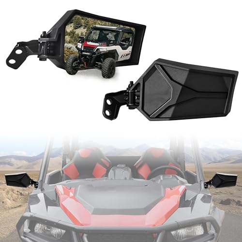 POKIAUTO Rearview Side Mirrors for Polaris General Adjustable Clear Folding Side Mirrors for Polaris General 1000/4 1000 / XP 1000 / XP 4 1000 2016-2024 Accessories (2PCS)