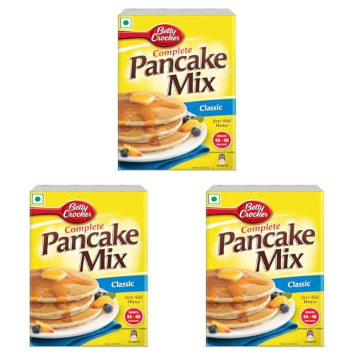 Image of Betty Crocker Pancake Instant Breakfast Mix, Waffles and Pancake Powder, Original Flavour, Eggless, Sugar, 1000 g (Pack of 3)