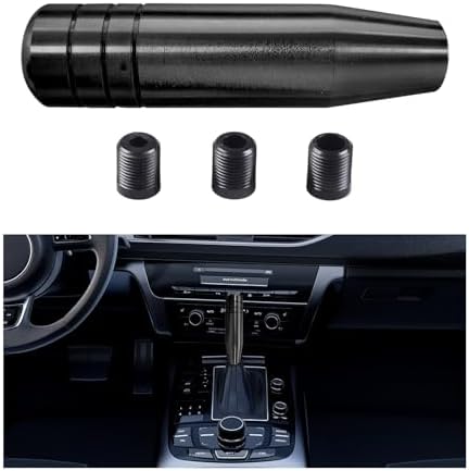 Universal Aluminum Automatic Car Gear Shift Head Auto AT Gear Stick Shift Knob Shifter Lever Cover Button I.160501292