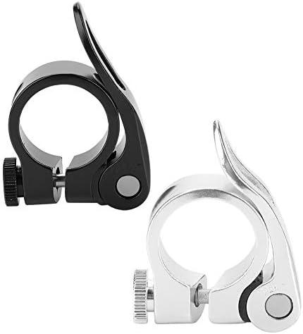 Miniatura 5 de VGEBY1 Abrazadera de tija de sillín de bicicleta, abrazadera de poste de asiento de liberación rápida de aleación de aluminio Quick Releas para tija