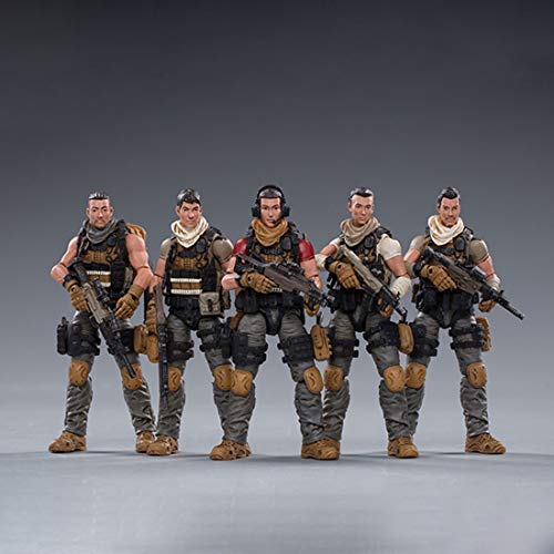 Ravpump Soldier Action Figure - (Random Soldier, Only One Figure Per Order) 1/18 10.5Cm Action Figure Realistic Soldier Model Five Squad Special Forces Model #TOP6