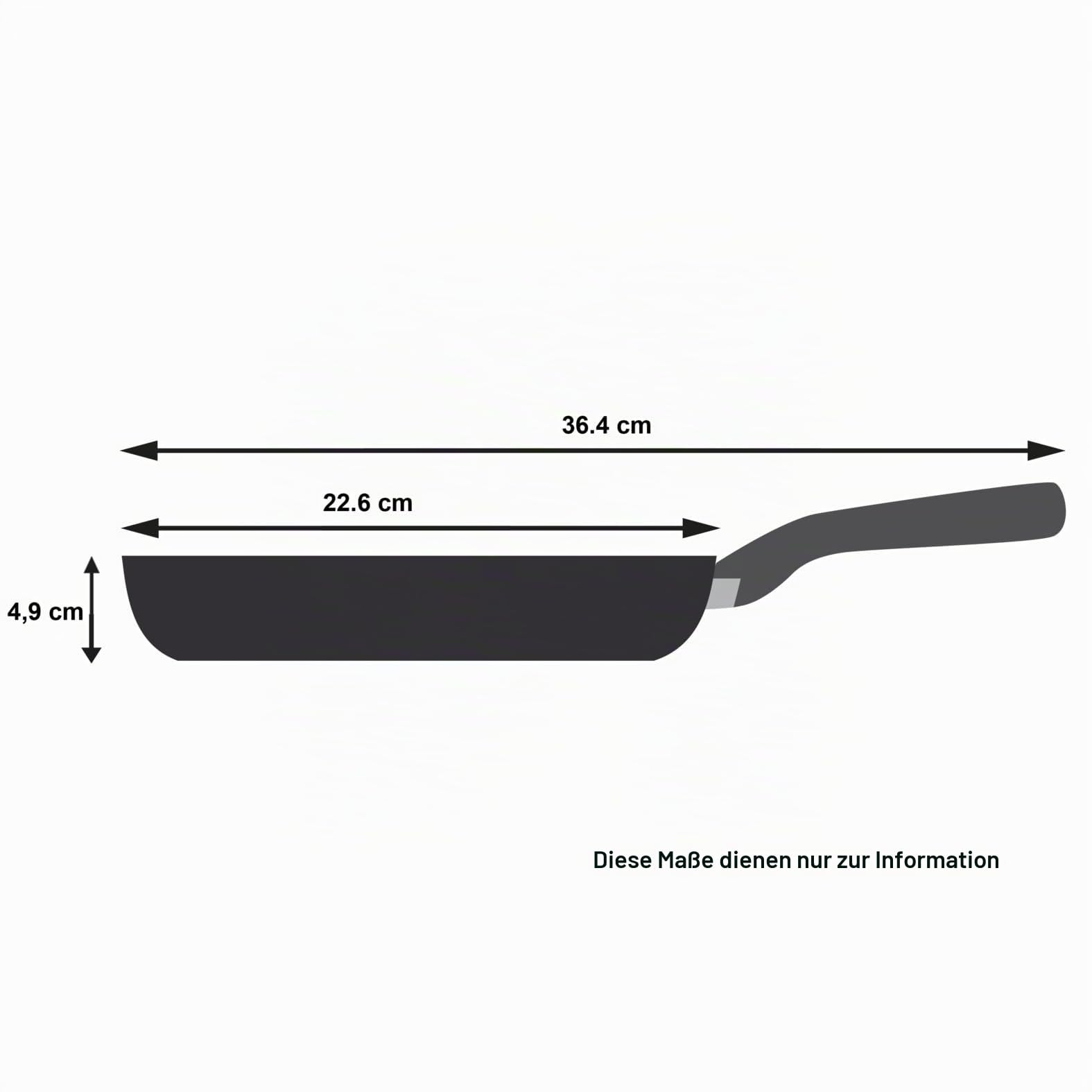 Tefal Day By Day On 3-teiliges Pfannenset 20/24/28 cm, Antihaftbeschichtung, Thermo-Signal bei guter Brattemperatur, NICHT induktionsgeeignet, tiefe Form mit Ausgießer, Aluminium, B56490
