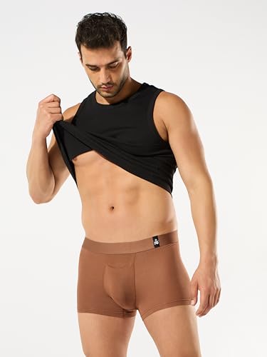 Image of ESSA Men's Ultra-Soft Modal Trunk Underwear | Moisture-Absorption with 4-Way Stretch | Breathable Contour Pouch, Microfiber Waistband with Spandex