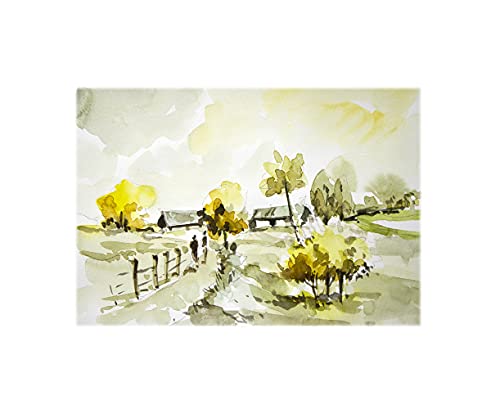 Image of Manomaya Abstract Landscapes Painting (Texture Paper Art Print, 11 x 18 inches Dimension)