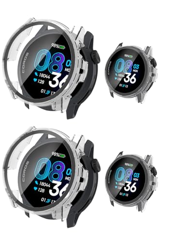 COROS PACE 4�p�P�[�X 2�p�b�N NOUKAJU �ی�J�o�[ �X�}�[�g�E�H�b�`�p 9H�����K���X�t�B�������� �n�[�hPC ���t���ȒP COROS PACE 4 �X�|�[�c�E�H�b�`�p�X�N���[���v���e�N�^�[ (�N���A+�N���A)