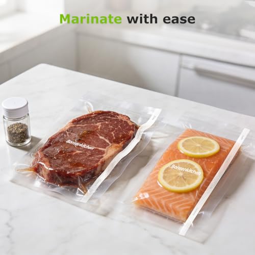 Image of Bonsenkitchen 11 inchx150' Vacuum Sealer Bags with Cutter for Food Storage | Commercial Grade, Meal Prep and Sous Vide Cooking, Puncture Resistant Heavy Duty Design, BPA Free Food Grade Safe Material