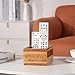 COOLEX Remote Control Holder, Acacia Wooden Tv Remote Holder, Remote Holder for Table, Remote Control Storage Organizer Caddy