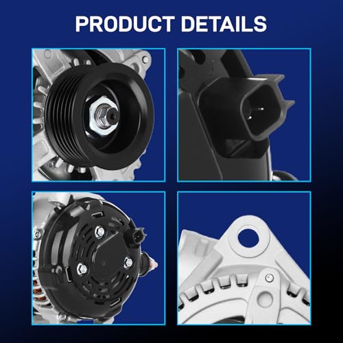 Image of New Alternator Compatible with Chrysler 2007 Aspen, Dodge 2007 Durango, 2007-2010 Nitro, 2009-2010 Ram 1500, Jeep 2007-2010 Liberty, 3.7L 4.7L, 11240 56029914A