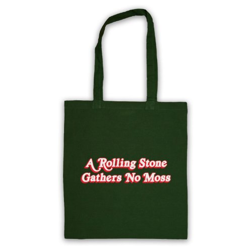 A Rolling Stone Gathers No Moss Saying Bolsa de Asas, Verde Oscuro