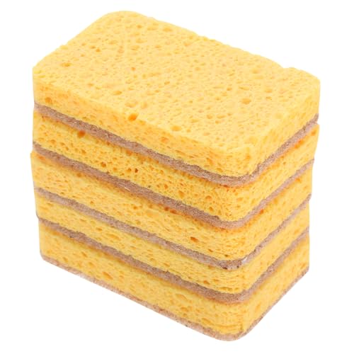 Veemoon 5 Estropajos para Fregar Platos Paños De Cocina Paños De Cocina Estropajos De Cocina Estropajos De Madera Pulpa De Algodón