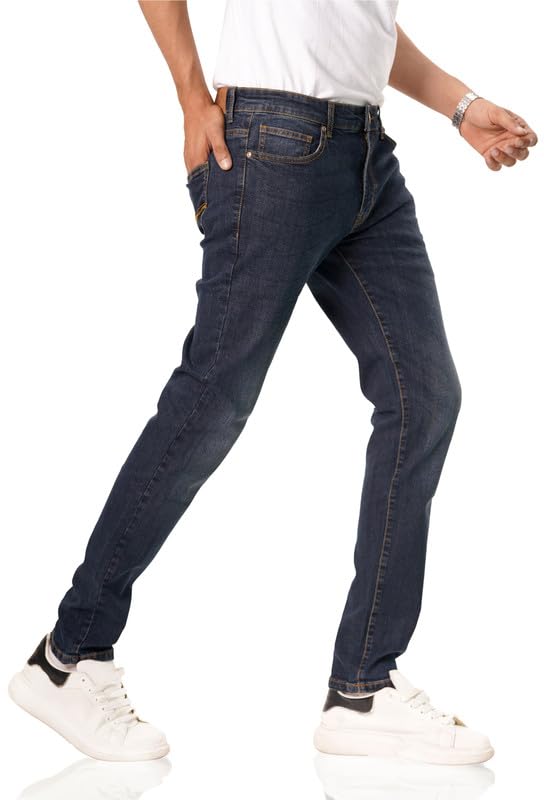 Alamo Mens Skinny Jeans - Classic Denim Slim Fit Jeans for Men with 5 Pockets4