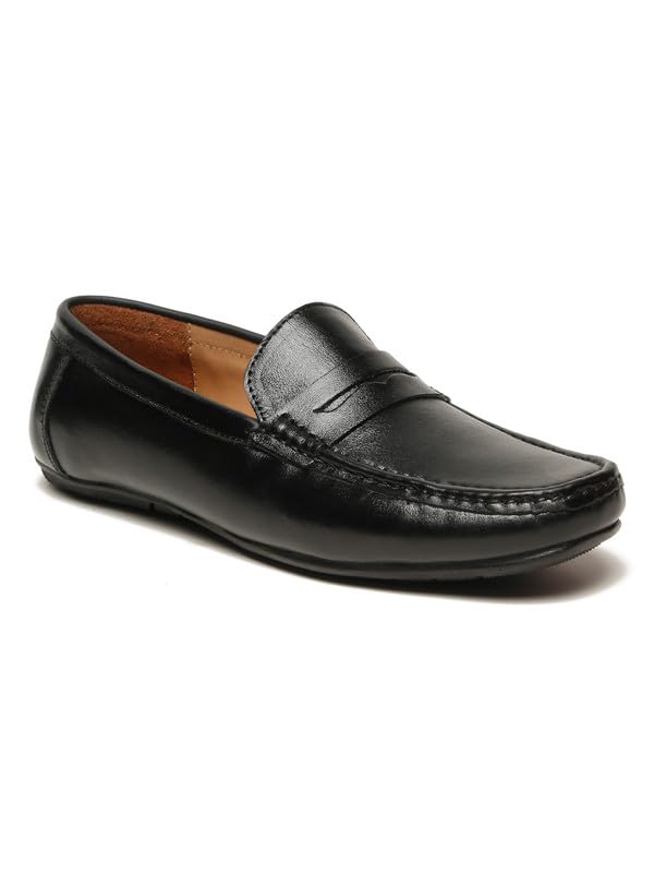 Image of Teakwood Genuine Leather Formal Loafers Office Shoes for Men