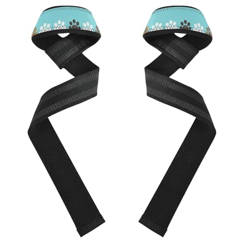 Nander Cute Cat Claw Wrist Straps for Weightlifting,Lifting Straps with Neoprene Cushioned Wrist Padded and Anti-Skid Silicone for Strength Training,Bodybuilding,Deadlifting