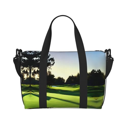 Golf Course print Travel Duffle Bag,Weekender Bags,Gym Duffel Bag,Luggage Duffle Overnight for Women Men