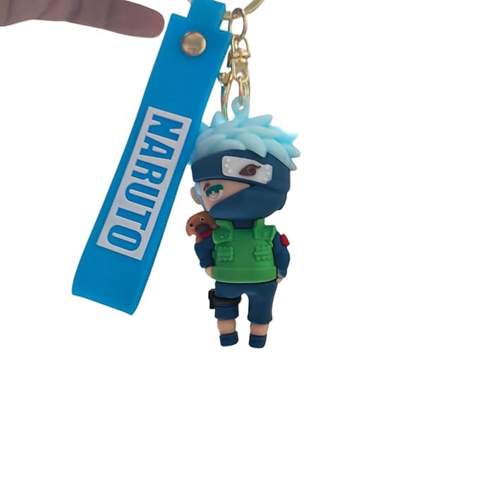 Image of Kakashi Hatake Action Figure with Keychain Naruto Anime Collectible PVC Model | Action Figure Collectibles for Home Decor, Office Desk & Gifting (Kakashi Hatake + Keychain)