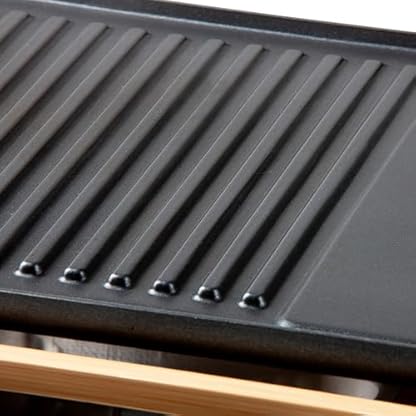 DOMO DO8311TP Electric Grill Plate Bamboo - Integrierte Fettauffangschale - 60 cm Abnehmbare Grillplatte - 2200 W – Bild 7