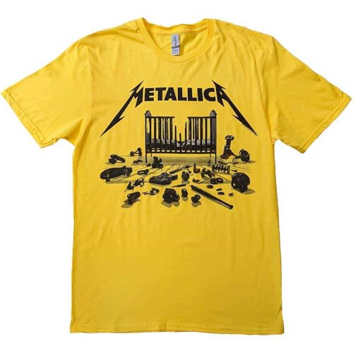 Metallica T Shirt M72 Seasons Simplified Cover Nuevo Oficial Unisex Amarillo Size XXL