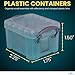 1InTheOffice Plastic Storage Bin with Lid, Stackable Mini Container 0.15 Quart, Assorted Colors, Clear, 4 Pack