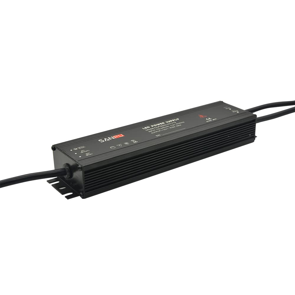 Impermeabile 12 Volt LED Alimentatore 12V DC 200W 16A IP67 220V AC-DC Illuminazione Trasformatore Driver 12VDC Sottile Alluminio (SANPU CLPS200-H1V12)