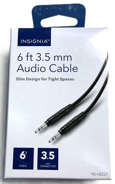 Cable de audio estéreo Jack 3.5mm 6 ft negro miniatura 3