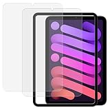 HKKAIS アンチグレア iPad mini 7 第7世代 A17 Pro 2024 / iPad mini 6 第6世代 用 さらさら ガラスフィルム 日本旭硝子製素材 強化ガラス 反射防止 指紋防止 サラサラ 保護フィルム【2枚セット 】ガイド枠付き